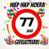 Verjaardags tegeltje 77 jaar