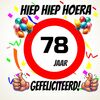 Verjaardags tegeltje 78 jaar