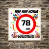 foto 2 Verjaardags tegeltje 78 jaar