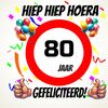 Verjaardags tegeltje 80 jaar