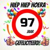 Verjaardags tegeltje 97 jaar