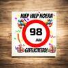 foto 2 Verjaardags tegeltje 98 jaar