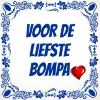 voor de liefste bompa tegel