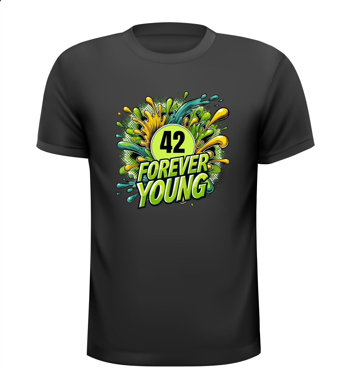 Forever young 42 jaar shirt verjaardag