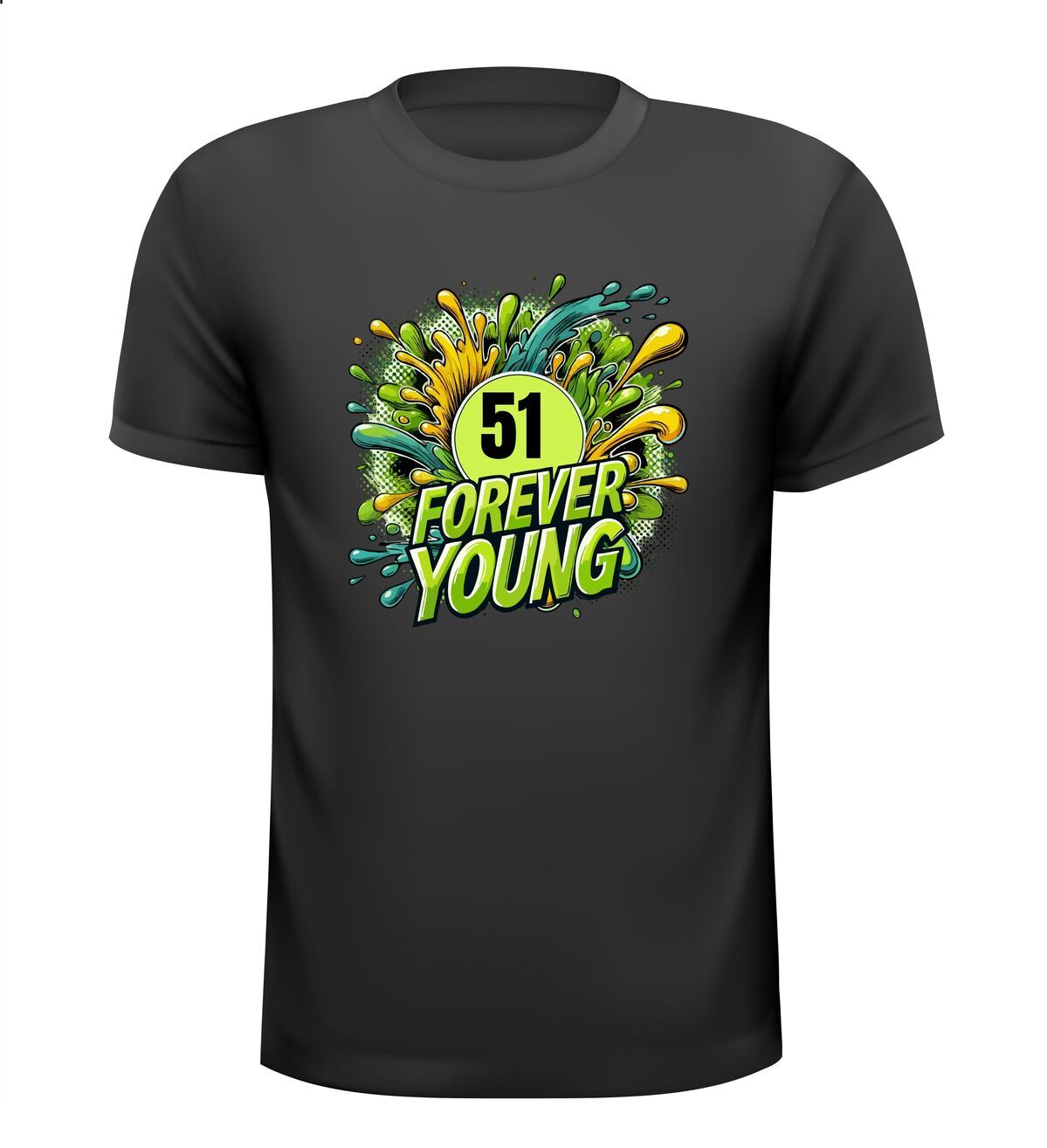 Forever young 51 jaar shirt verjaardag