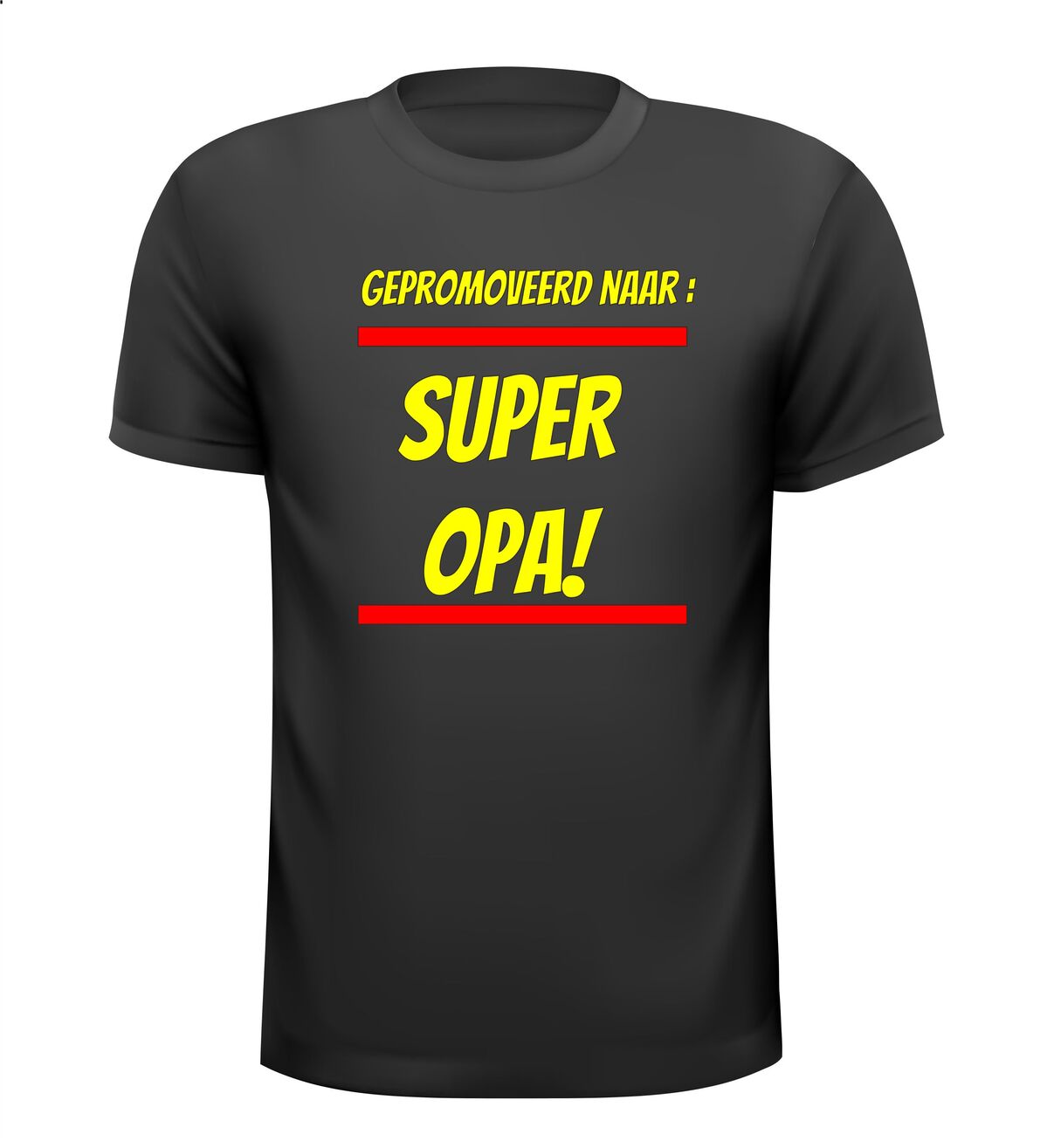 Gepromoveerd naar super opa t-shirt