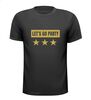 Lets go party gouden glitter shirt