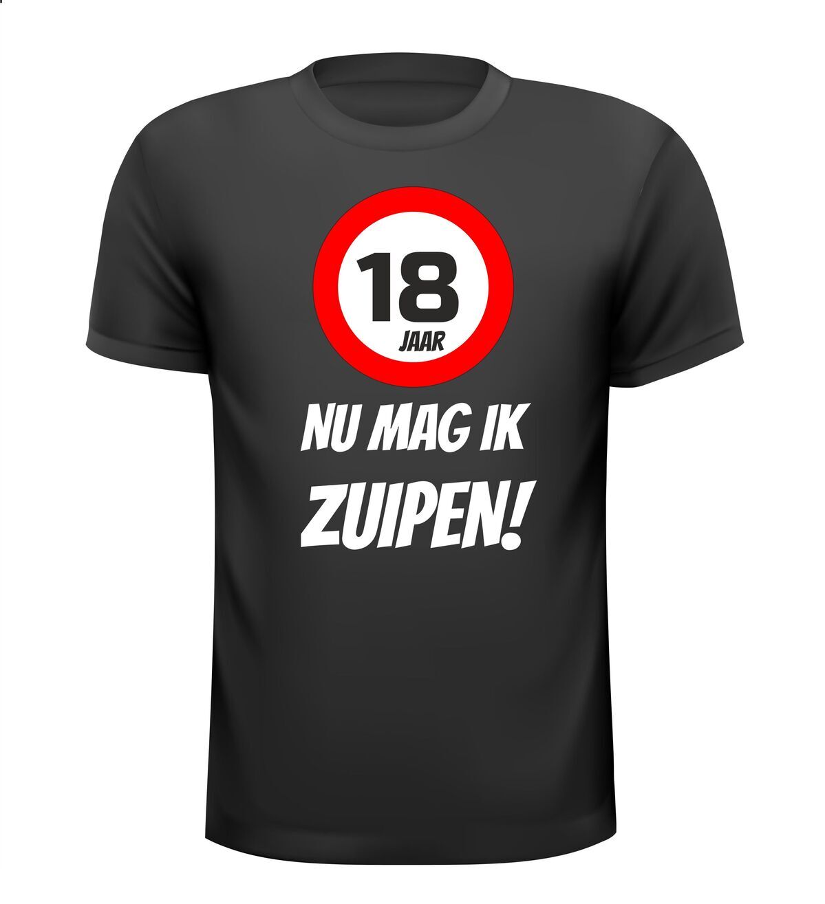 18 jaar nu mag ik zuipen T-shirt