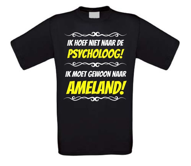 Grappig vakantie T-shirt Ameland