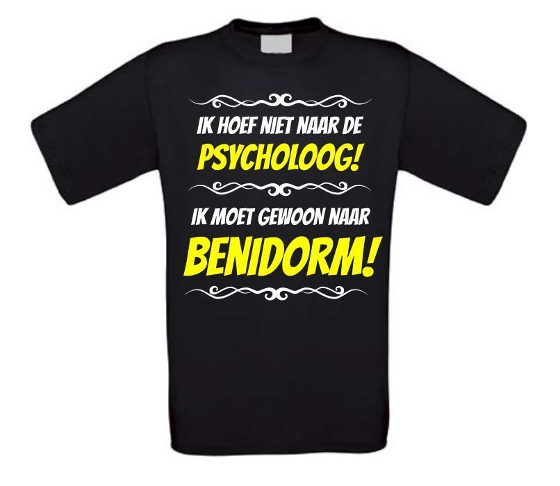 Grappig vakantie T-shirt Benidorm