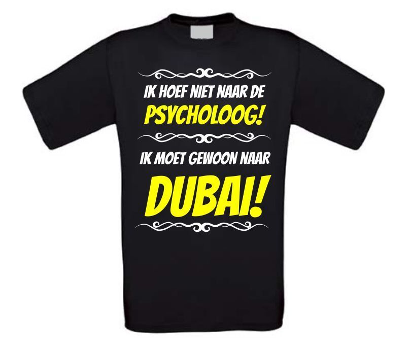 Grappig vakantie T-shirt Dubai