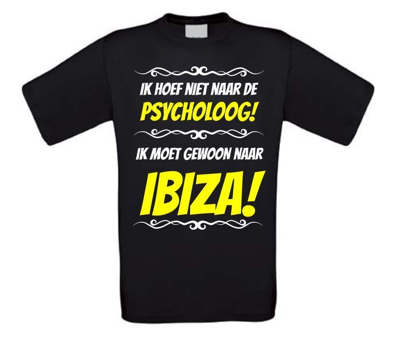 Grappig vakantie T-shirt Ibiza