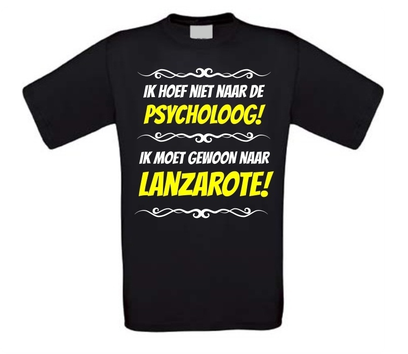 Grappig vakantie T-shirt Lanzarote