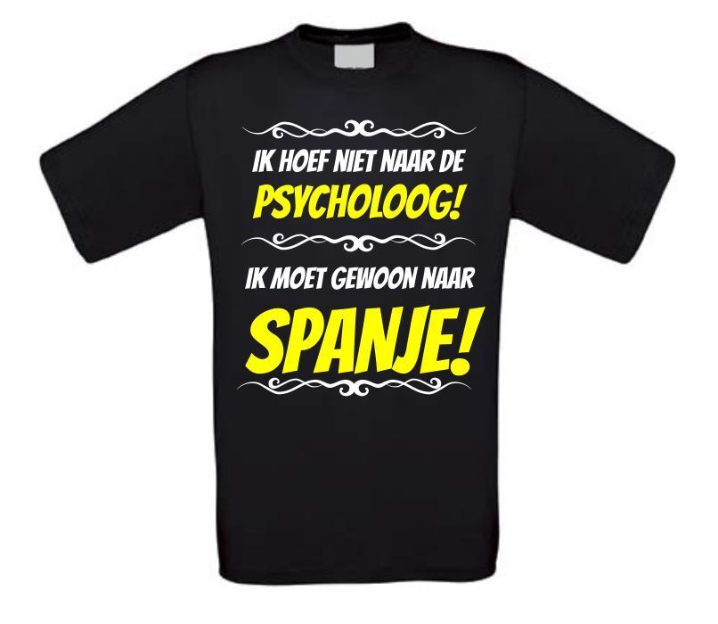 Grappig vakantie T-shirt Spanje