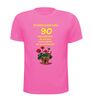 foto 11 Ik ben dan wel 90 jaar geworden! Geworden! ik zit nog niet achter de geraniums! verjaardag T-shirt