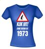 foto 3  T-shirt verjaardag Kijk uit! Ouwe vrouw uit 1973