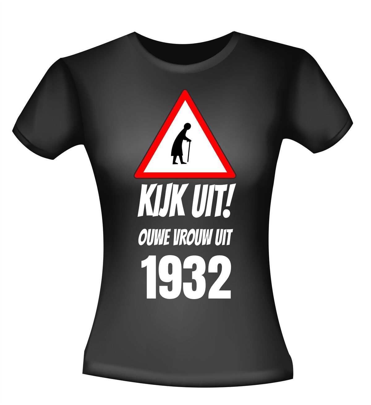 Grappig verjaardag T-shirt Kijk uit ouwe vrouw uit 1932