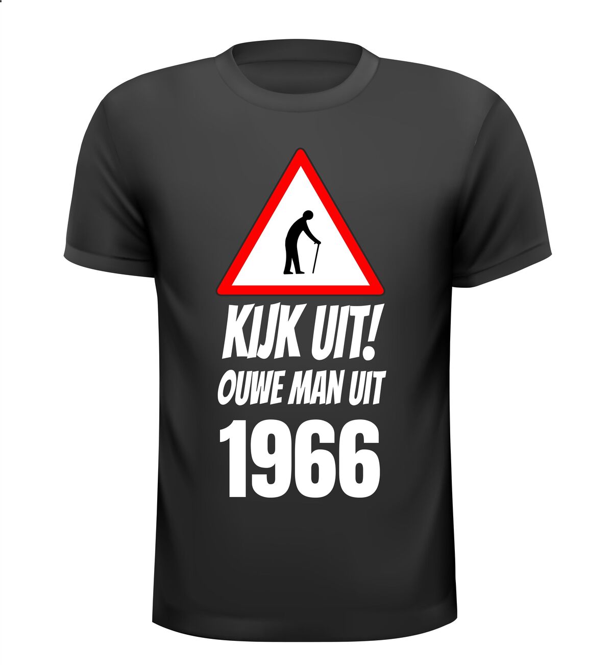 Kijk uit! Ouwe man uit 1966 leeftijd shirt