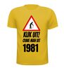 foto 8 Kijk uit! Ouwe man uit 1981 verjaardag T-shirt