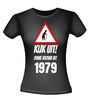 Kijk uit! Ouwe vrouw uit 1979 leeftijd T-shirt