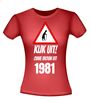 foto 4 Kijk uit! Ouwe vrouw uit 1981 leeftijd T-shirt