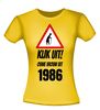 foto 8 Kijk uit! Ouwe vrouw uit 1986 leeftijd T-shirt