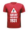 foto 4 Verjaardag T-shirt Kijk uit! Ouwe man uit 1931 leeftijd