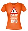 foto 5 Verjaardag t-shirt Kijk uit! Ouwe vrouw uit 1949