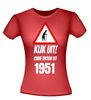 foto 4 Verjaardag t-shirt Kijk uit! Ouwe vrouw uit 1951