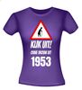 foto 2 Verjaardag t-shirt Kijk uit! Ouwe vrouw uit 1953