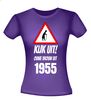 foto 2 Verjaardag t-shirt Kijk uit! Ouwe vrouw uit 1955