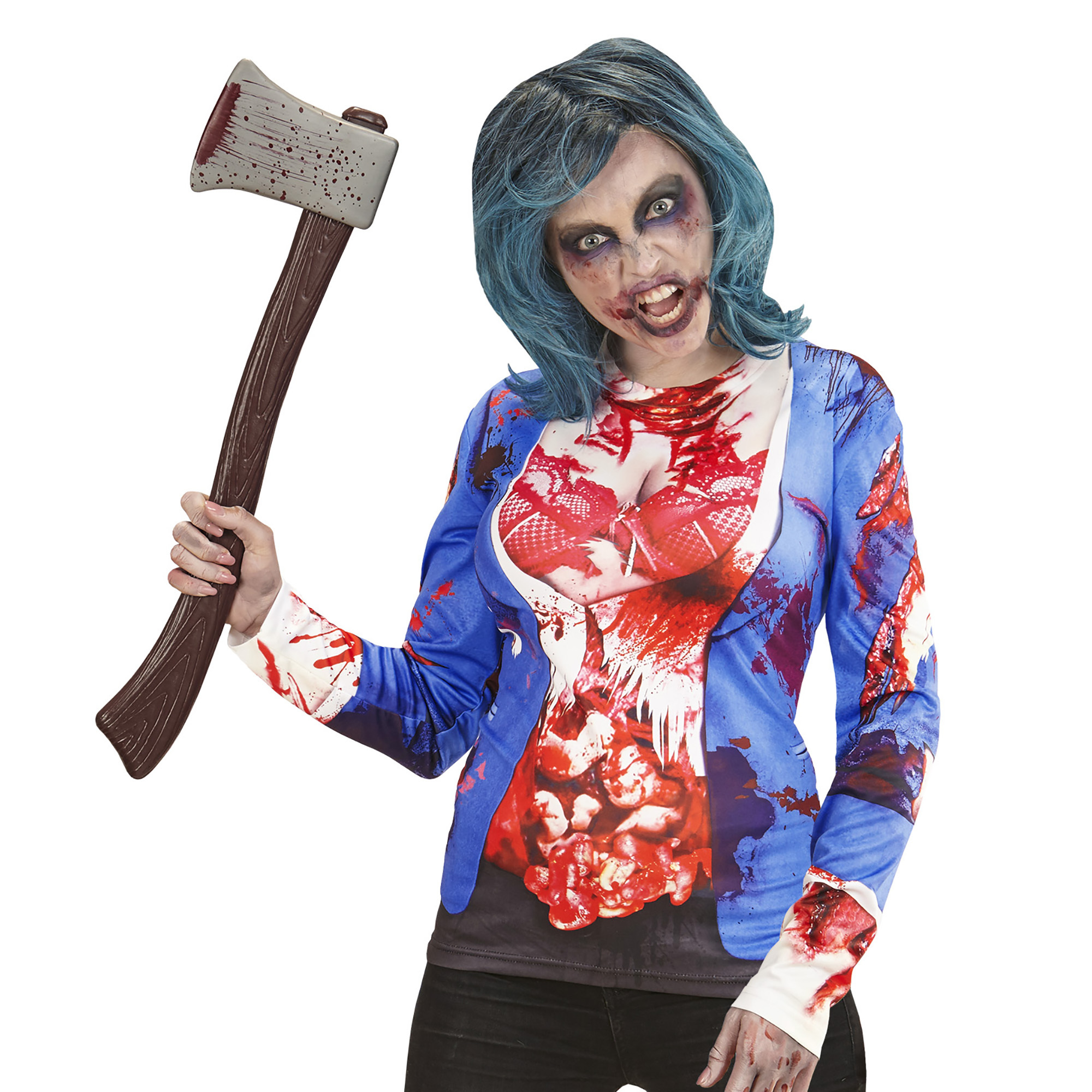  longsleeve bloody lady zombie dames