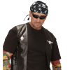 foto 2 Biker of piraat hoofddoek zwart met doodskoppen