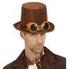 foto 2 bruin Hoge hoed bruin steampunk met fantasy bril Henry