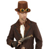 foto 3 bruin Hoge hoed bruin steampunk met fantasy bril Henry