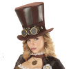 foto 2 Hoge hoed bruin steampunk met fantasy bril