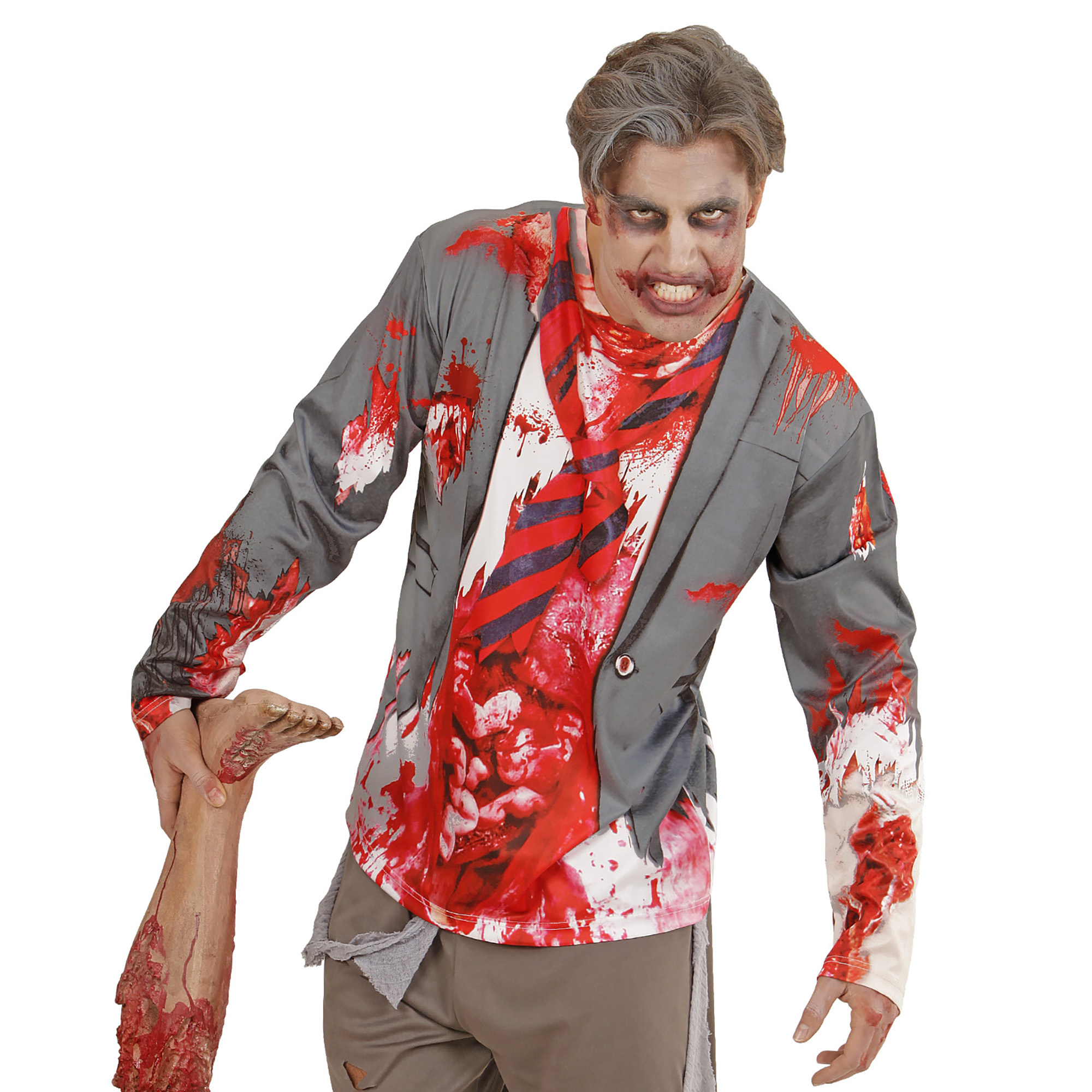 Longsleeve zombie in kostuum man