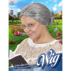 foto 2 Oude oma pruik grijs met knotje granny volwassen