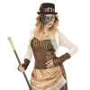 foto 5 Steampunk halfgezicht masker zilver mechanisch
