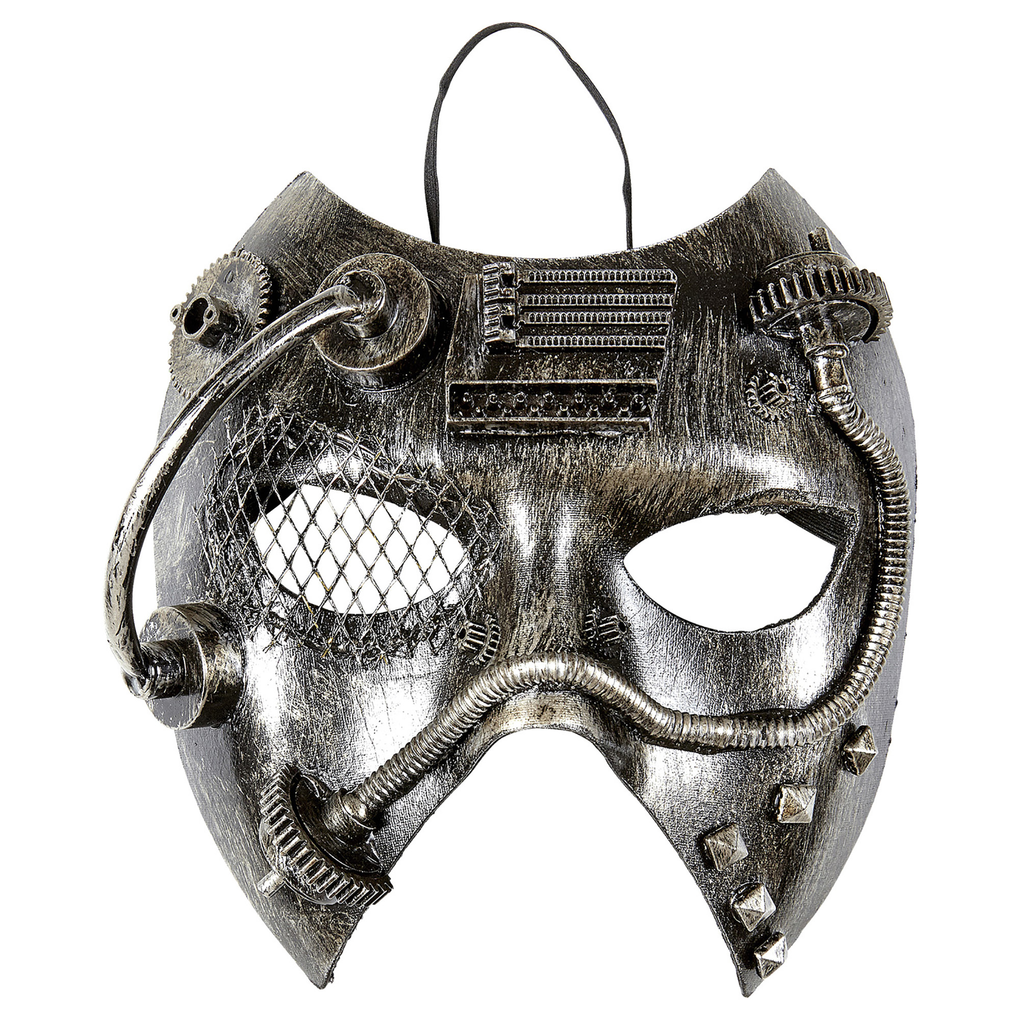 Steampunk masker zilver volwassen fantasie