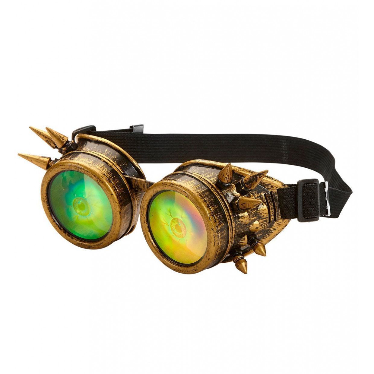 Stoere luxe fantasy steampunk bril  volwassen met holografische ogen