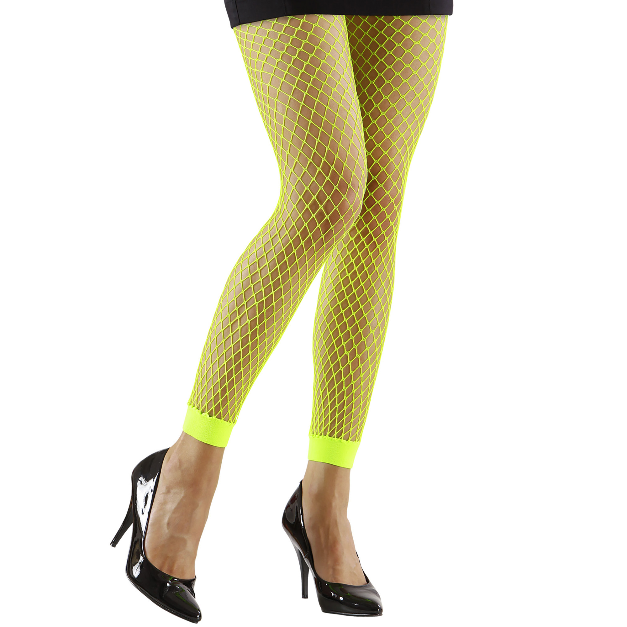 Visnet legging neon groen fluor dame