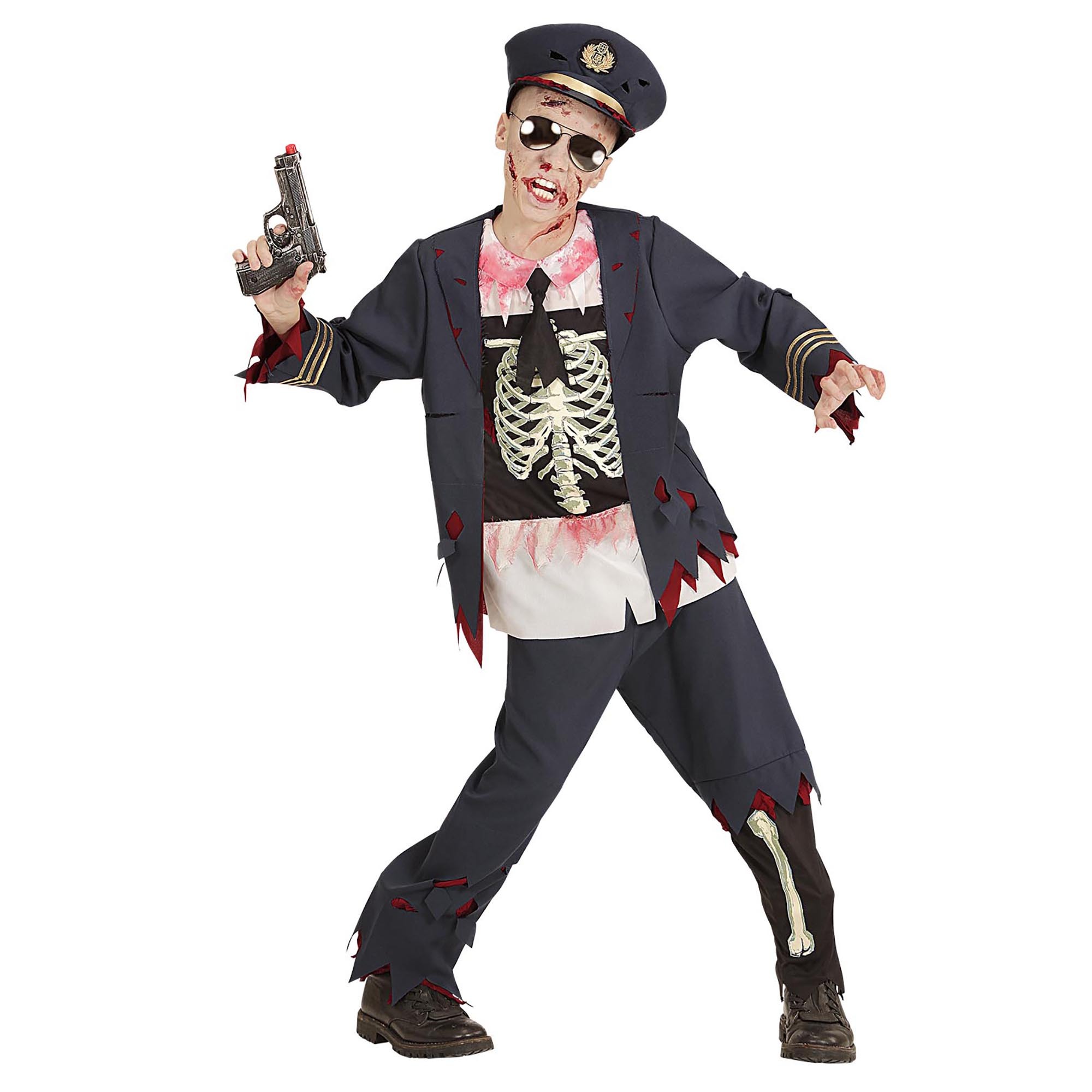 Zombie politie officier jongen Ray jongen kostuum