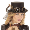 foto 2 Zwarte hoge hoed met bril volwassen steampunk