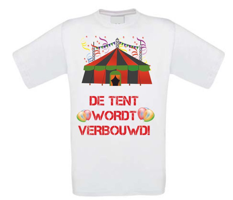 De tent wordt verbouwd T-shirt Leuk festival shirtje