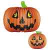 Decoratie 2 pompoenen lampionnen papier 26 cm