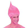 foto 3 Gekke trollen pruik roze volwassen