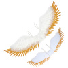 foto 3 Gevederde engelenvleugel wit goud  100 x 25cm