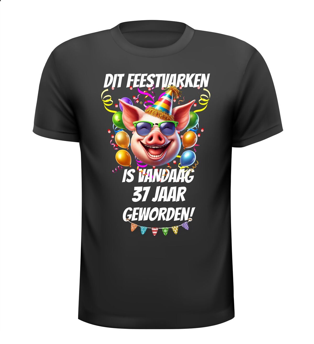 Grappig full colour t-shirt voor een verjaardag 37 jaar