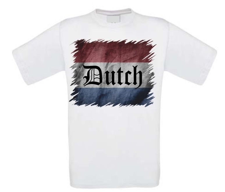 Nederlandse vlag vintage look T-shirt
